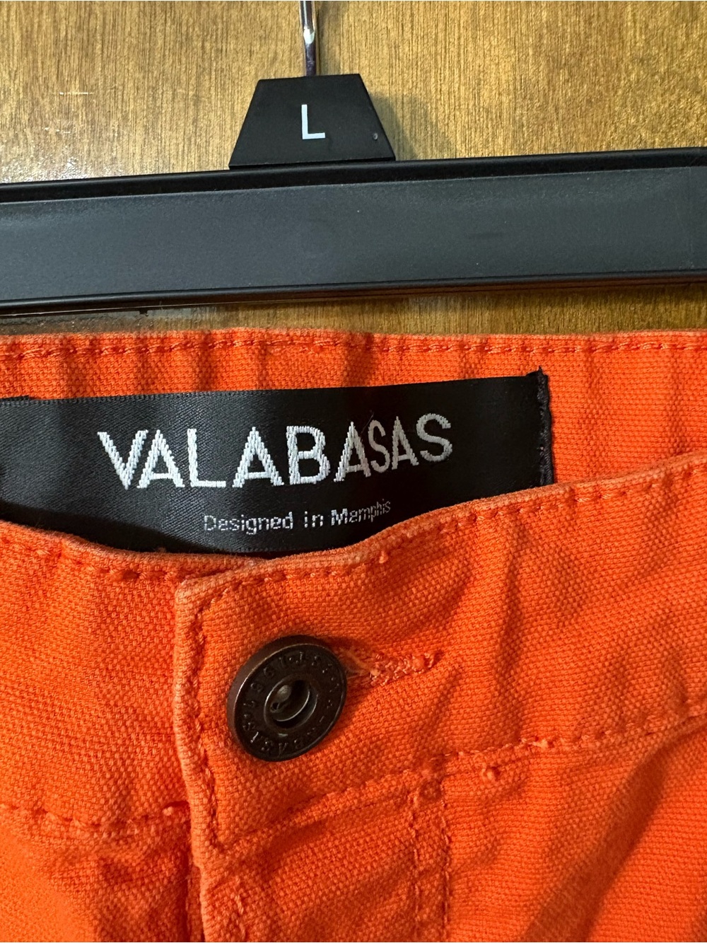 Valabasas Orange Carpenter Tapered ButtonFly Cargo Pants 38 - Picture 4 of 12